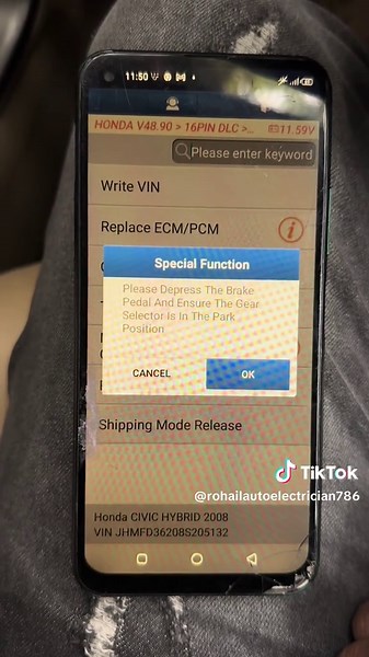 Honda civic hybrid motor rotor position sensor calibration #programming #growmyaccount #unfreezemyacount #tiktok #mechanic