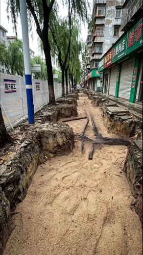 Engineering drawing editing, road renovation demonstration process ps