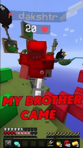 ALL WE NEED IS BROTHER LIKE THIS #minecraft #youtube #bedwars #youtube #gaming #shorts
