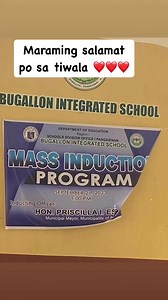 35 reactions · 47 comments | Mass Induction Program @ Bugallon Integrated School:Thanks for coming mam ”Mother’s knows Best” Hon. Priscilla I. Espino our beloved mayor much appreciated and to all the parents and teachers Headed by Dr.Rizza C. Paragas our principal and Sir Felix G.Raymundo our PSDS maraming salamat po sa tiwala maasahan nio po ang aking suporta basta sa ikakabuti ng ating paaralan at sa mga bata #sptapresident #BISthebest | Mitch Calugay Cabanisas | Facebook