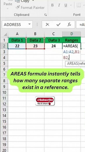Learn how to count multiple ranges in Excel like a pro! #exceltips #msoffice365 #likeandsubscribe