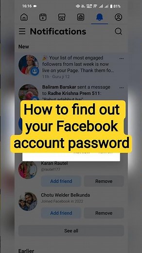 how to find out your Facebook account password