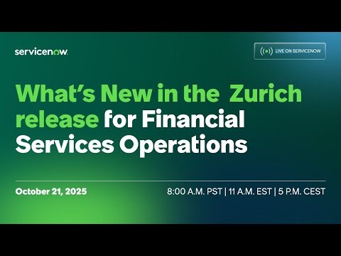 What’s New in the Zurich release for Financial Services Operations (FSO)