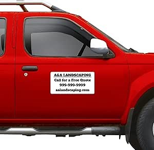 Custom Car Magnets — Personalized Car Magnet Sign for Business Cars, Trucks, Vehicles — Your Own Text — Set of 2 (12"x24")