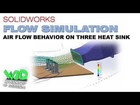 Solidworks Flow Simulation - Air Flow Behavior on 3 (Three) Heat Sink