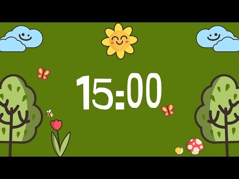 15 Minute Timer with Relaxing Music and Alarm | Spring Timer