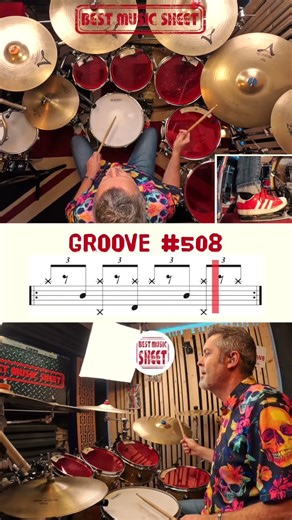 🥁 Drum Beat for Beginners #508 | Easy Drum Beat #508 | Learn Drum Beat | How to Play Drum Beat