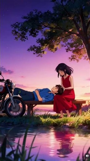 Anime Sunset Love 🌅❤️ | Aesthetic Anime Edit #shorts .