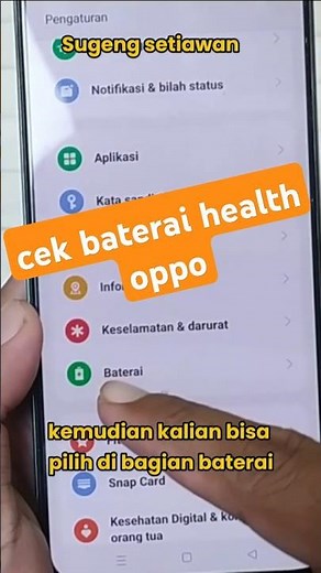 cara mengecek kesehatan baterai di hp oppo terbaru