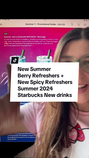 New Drinks coming at Starbucks this Summer new Summer-Berry Starbucks Refreshers! Introducing Raspberry Flavored Pearls and Spicy Refreshers #starbucks #starbucksdrink #starbucksdrinks #starbucksdrinkideas #starbucksrecipe #starbucksrefreshers #coffeepassport #meghscups #newdrinkstarbucks #refresher #spicydrinks#greenscreen
