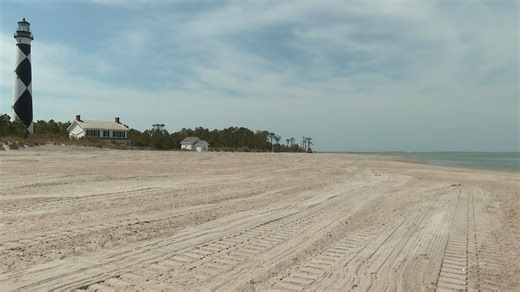 Cape Lookout has gotten a facelift and now there is a lot more beach in front of the lighthouse for people to enjoy. Read more: https://bit.ly/4ayP6JR | WCTI News 12