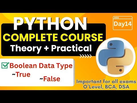 What is Boolean Data Type | Bool Data Type in Python | Python Complete Course for Beginners - Day14