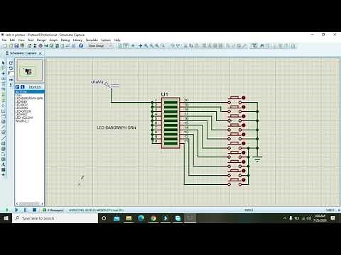 Leds bar graph in proteus | simulation of leds bar graph in proteus
