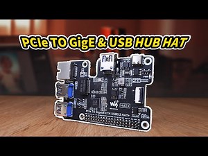 PCIe To Gigabit Ethernet, USB 3.2 Gen1, for Raspberry Pi 5, Driver-free, plug and play