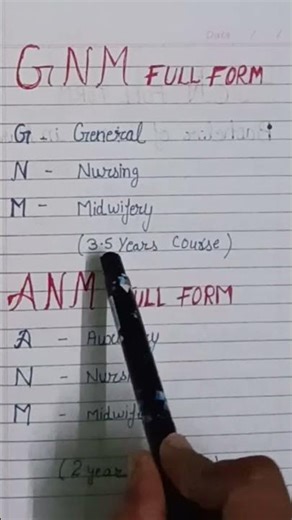 GNM and ANM Full Form #education #shorts #nursingschool #nursing