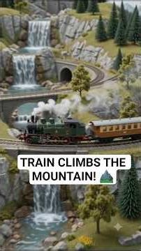 Miniature DIY Spiral Mountain Railway Build! 🚞⛰️ Tiny Train Construction #Shorts
