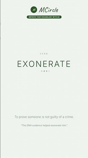 Learn English: What is Exonerate? | Vocabulary Shorts