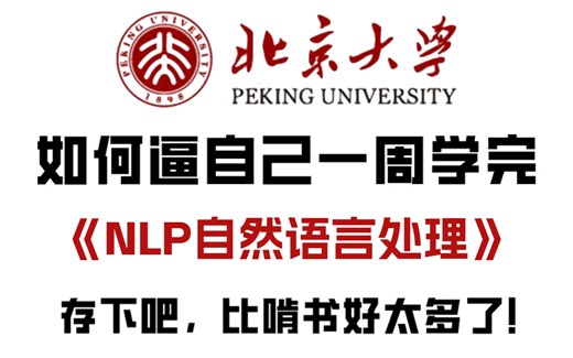 【整整300集】北大教授用96小时讲完的NLP自然语言处理全套教程，学完即可就业，全程干货，允许白嫖！（AI人工智能丨机器学习丨深度学习丨语音识别丨情感分析）