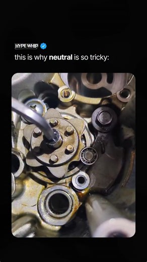 HYPEWHIP on Instagram: "Why’s neutral so hard? 🤔 Finding neutral on a motorcycle is a common frustration, often feeling like a random lottery instead of a mechanical certainty. This difficulty stems from the sequential transmission’s design, where the neutral detent is a very narrow, shallow notch on the internal shift star positioned precisely between the wide engagement points for first and second gear. When stationary, the slight clutch drag keeps the gear dogs spinning, requiring a perfect,