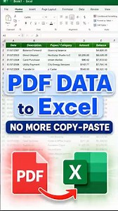 How to Convert PDF DATA to Excel? Hidden Excel Feature: Extract data without copy-paste!#shorts