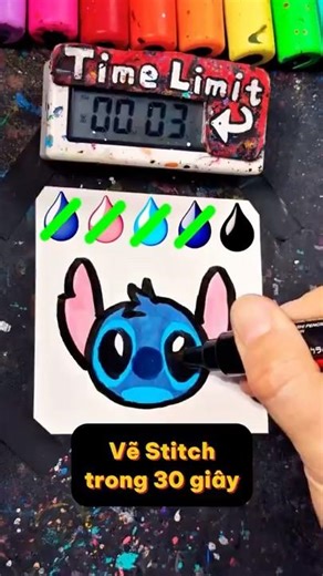 Speed ​​Drawing Challenge #52: Draw Stitch in 30 seconds