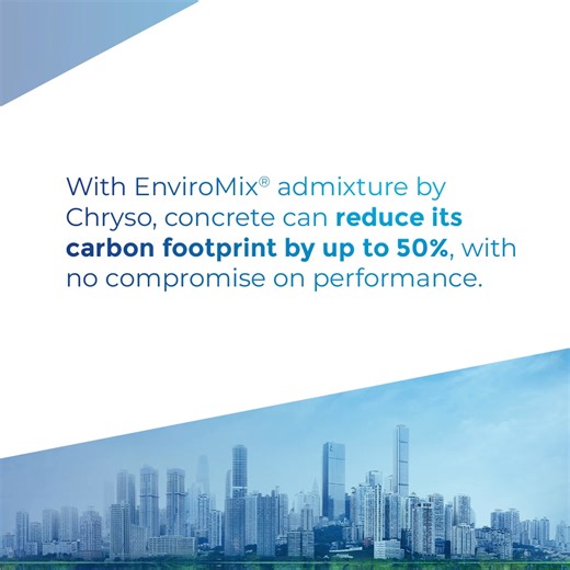 176K views · 188 reactions | [#SGSolution] What if concrete could also be eco-friendly? With the EnviroMix® admixture solution by #Chryso, it’s possible to cut concrete’s carbon footprint by up to 50% without compromising performance. ️Building sustainably has never been so concrete! | Saint-Gobain | Facebook