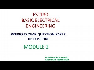 KTU - BASIC ELECTRICAL ENGINEERING - PREVIOUS YEAR QUESTIONS - MODULE 2