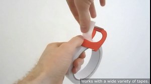 Masking Tape Dispenser (3 Pcs) Revolutionary Mini Desktop Tape Cutter Holder, Effortlessly Locate and Cut That Difficult to Find End of Tape- Neat and Secure- Red Blue Yellow