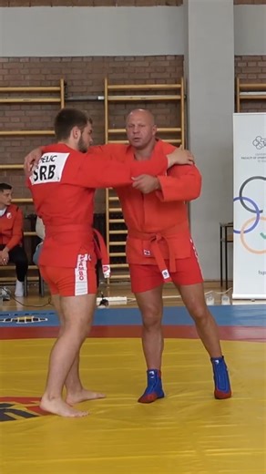 FIAS Ambassador Fedor Emelianenko showing #SAMBO techniques at the master-class in Novi Sad during the European Sambo Championships 2024 | International SAMBO Federation - FIAS