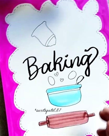"baking" front page design 🍞🥖#shorts #youtubeshorts #baking #frontpage #borderdesign