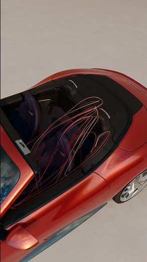 Ferrari Amalfi Spider Rosso - aerodynamics open top