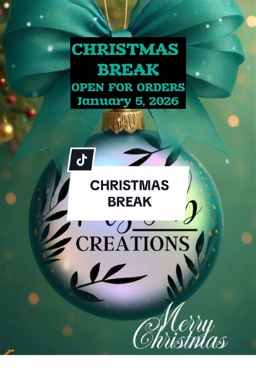 Our shop is taking a Christmas break! We'll start accepting orders again on January 5, 2026. Wishing you a joyous Christmas and a happy New Year... see you in the new year! Remember to be a blessing 🎄❤️ All active orders will be processed as previously scheduled with no delay #etsy #etsyshop #christmas