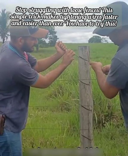 Genius Way to Tighten Fence Wire Like Professional