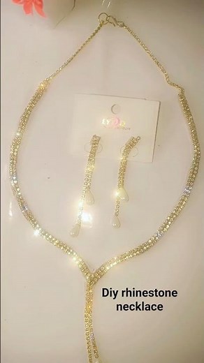 diy rhinestone necklace subscribe