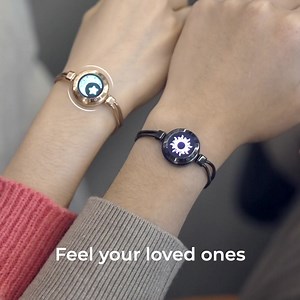 157K views · 35 comments | Tap my bracelet, and the other one's bracelet will vibrate and flash,  knowing that I’m thinking of them.  No matter how far away, we can keep in touch!  Designed for long distance connection. The best Valentine's Day for couples. ✈️Free shipping & Easy return | Totwoo Smart Jewelry | Facebook