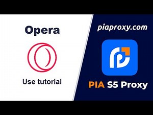 How to use the Pia s5 proxy to configure the proxy configuration of the Opera browser