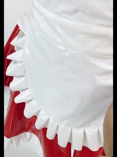 Mens Lockable Short Sleeve Turn-down Collar Maid Uniforms