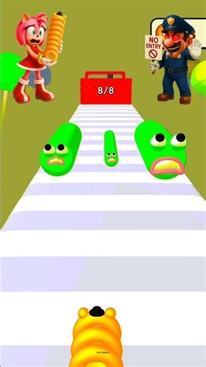 HELP! AMY GOES CRAZY & MARIO HURTS HER SLITHER! 😰🐍SLITHER 3D #gaming #shorts #shortfeed #viralshorts