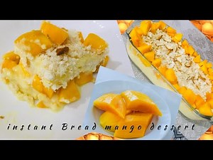 Instant Mango bread dessert || easy Mango bread pudding || Mango ka meetha || by family recipes