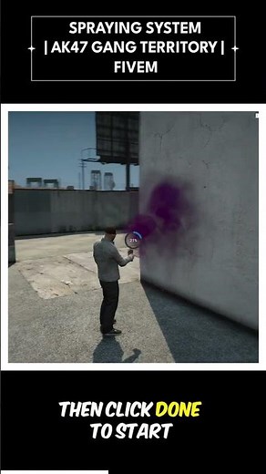 Spraying System | AK47 Gang Territory | #fivem #gta5 #roleplay #gtaonline #gtarp