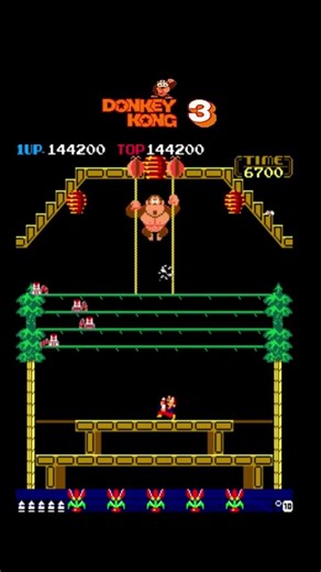 Donkey Kong 3 – 11 Classic Arcade Gameplay#shorts