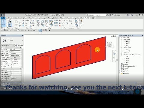 Void extrusion for beginner - Revit tutorial