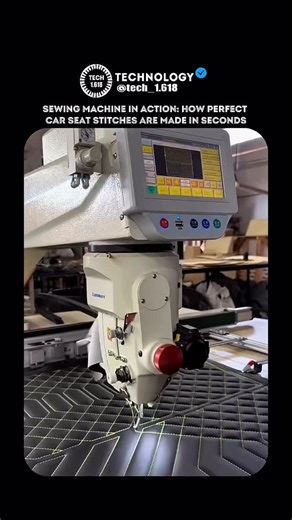 TECHNOLOGY on Instagram: "Industrial sewing machines used for car seat production are engineered for precision and speed. As the operator guides the material, the machine delivers rapid, consistent stitching that locks layers of fabric together with automotive-grade strength. Each stitch must be perfectly aligned, evenly tensioned, and durable enough to withstand years of stretching, pressure, and temperature changes inside a vehicle. What looks effortless from the outside is actually a coordina