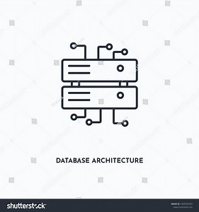 Database Architecture Outline Icon Simple Linear Stock Vector (Royalty Free) 1569335443 | Shutterstock
