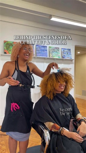 Behind the scenes of a curly cut and color transformation! Our Curlfriend went from blonde to a rich, pretty brown and the results were stunning. Thinking about switching up your look? Come visit us and let’s bring your vision to life. Curly cut and color by Thalia The Curly Hair Salon 132 Grand Ave. New Haven, Connecticut 203-745-4834 thecurlyhairsalon.com
