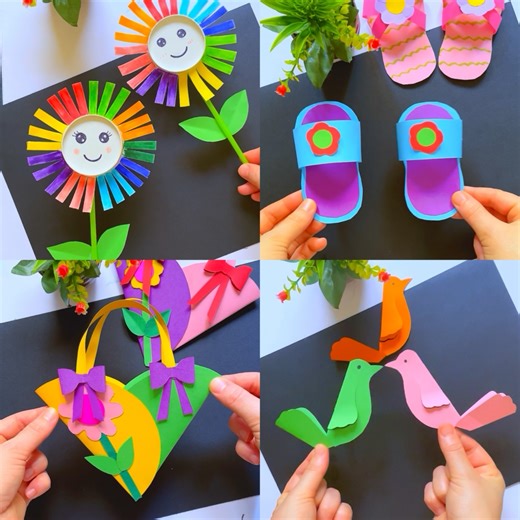 484K views · 4.5K reactions | Some handmade paper crafts for children  | Art Crafts | Facebook