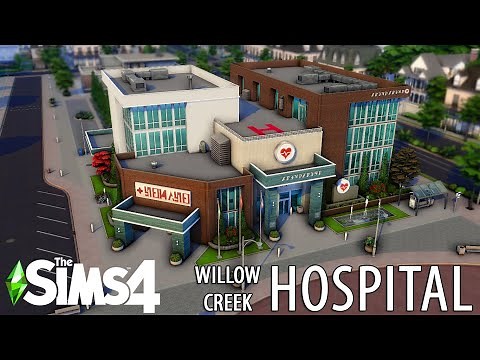 WILLOW CREEK HOSPITAL 🏥🩺 // Sims 4 Speed Build // NoCC