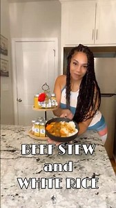 Beef Stew and White Rice 🥩 🍚