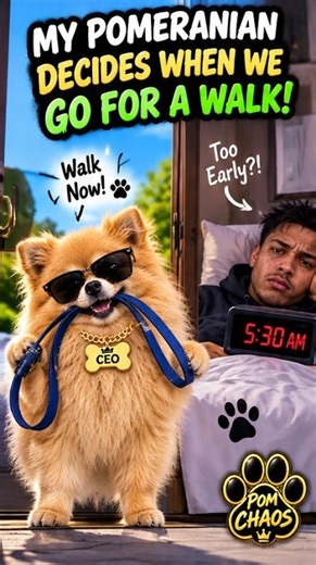 🐾 My Pomeranian Decides When We Go for a Walk