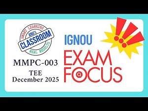 IGNOU MBA | Exam Focus | MMPC 003 | Important Units and Sections